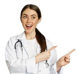 medico señalando